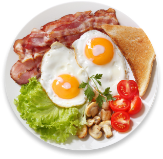 Bacon, Eggs, and Toast